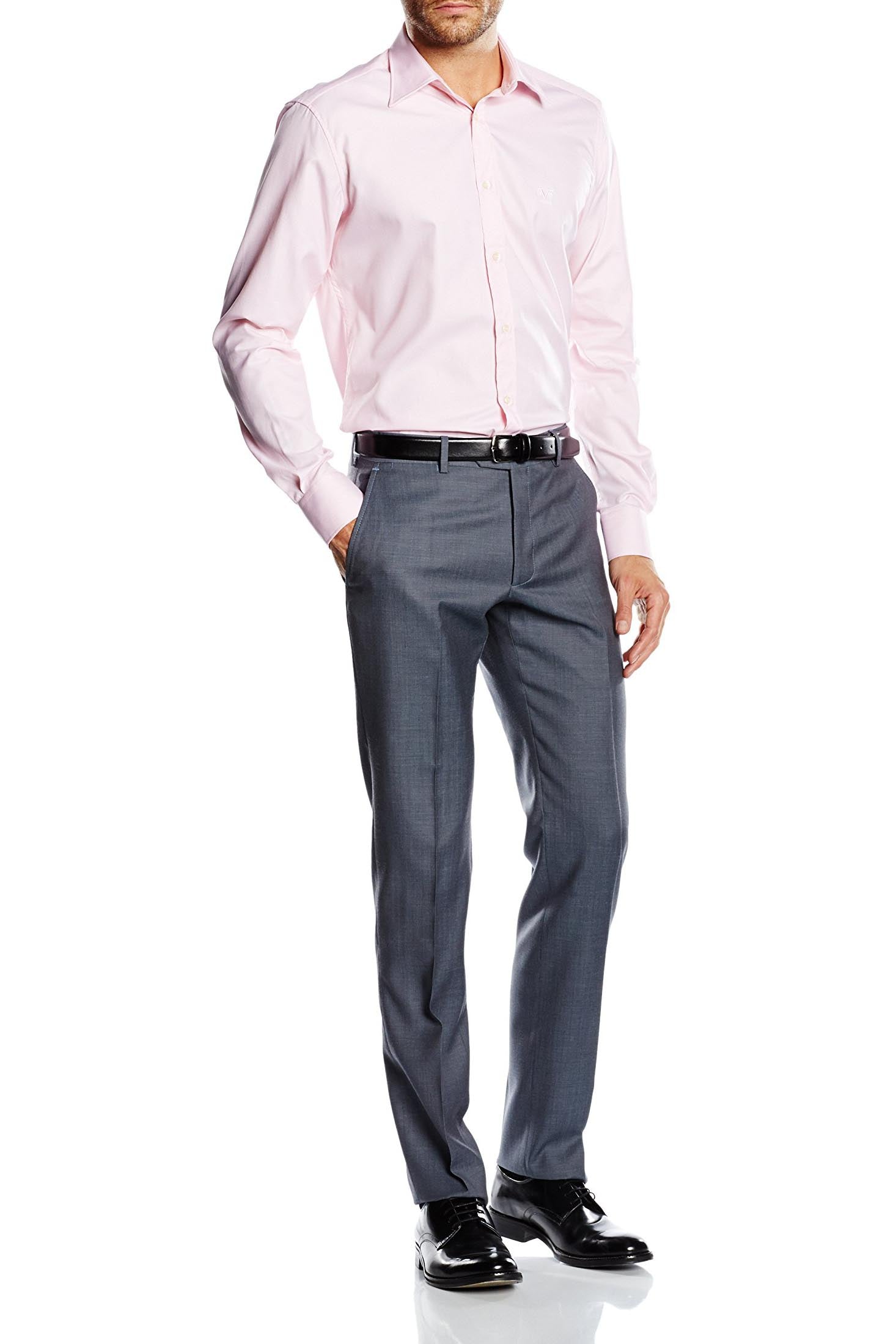 Camisa de cuello clásico moderno V 1969 Italia para hombre MCC61
