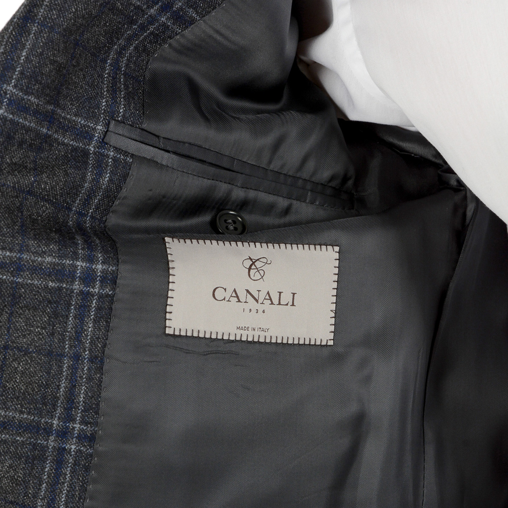 Chaqueta Canali para hombre de manga larga azul