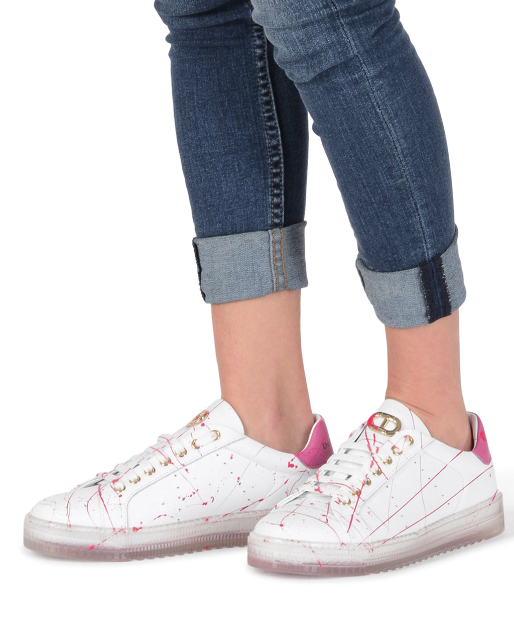 Zapatillas Splatter - Blanco Fucsia