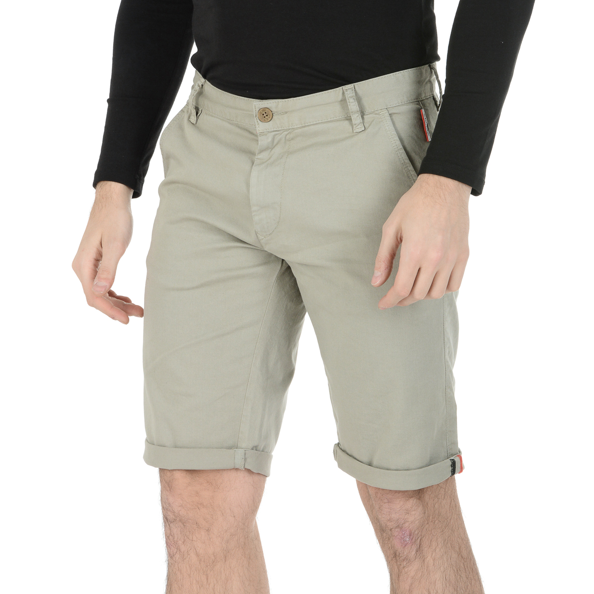 Pantalones cortos para hombre Andrew Charles color topo SADECK