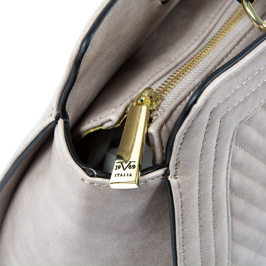 Bolso de mano para mujer V 1969 Italia Gris CRISTINA
