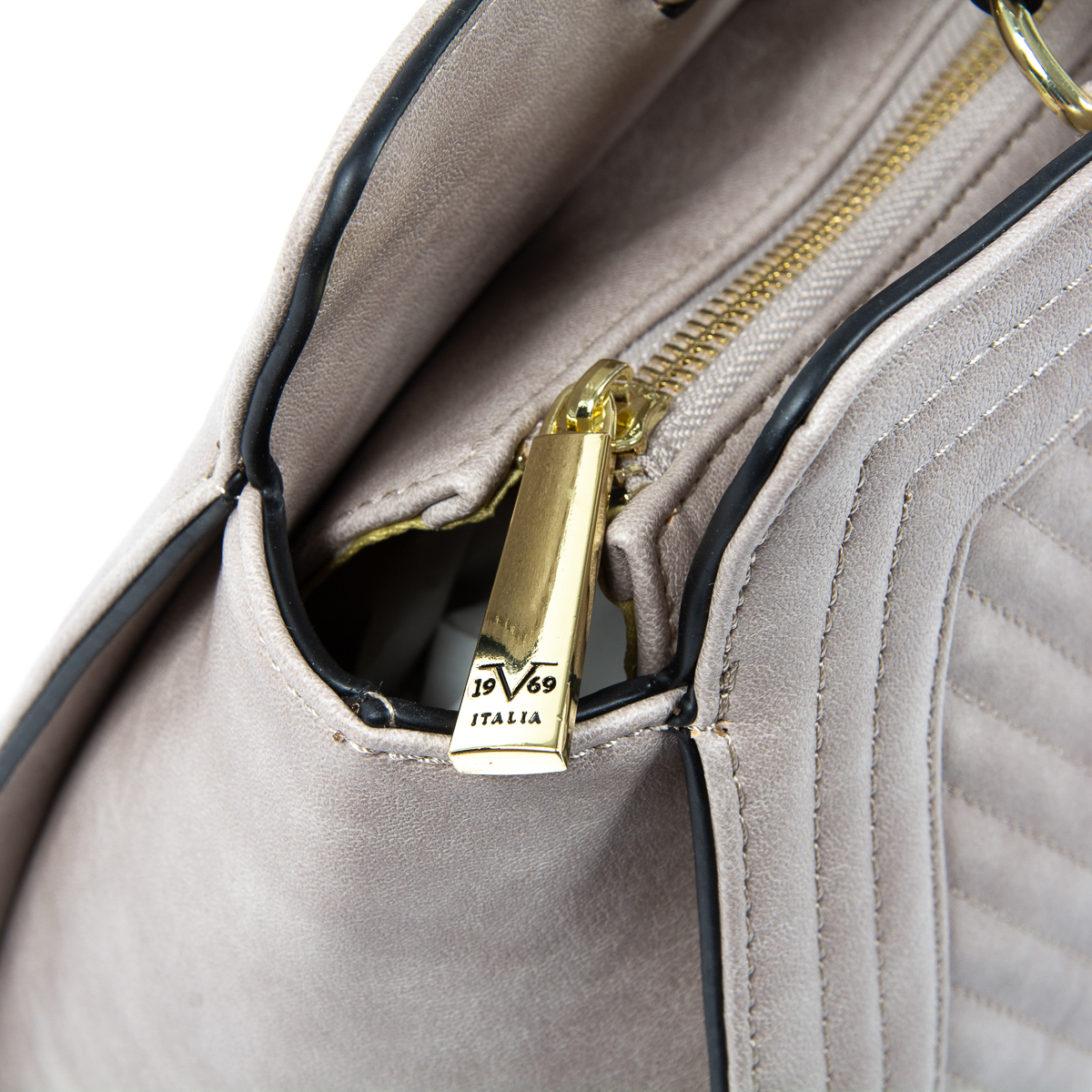 Bolso de mano para mujer V 1969 Italia Gris CRISTINA