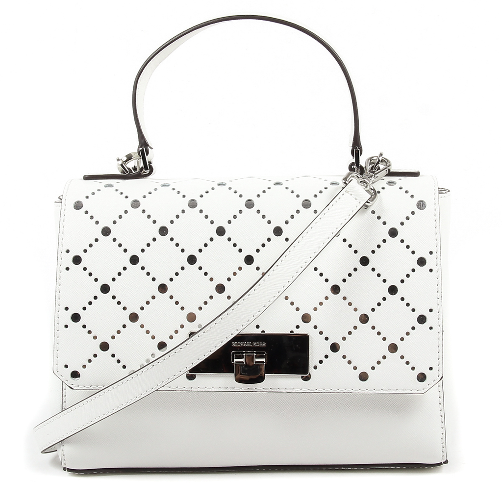 Michael Kors Womens Handbag VIOLET 35S7SV1S2L OPTIC WHITE