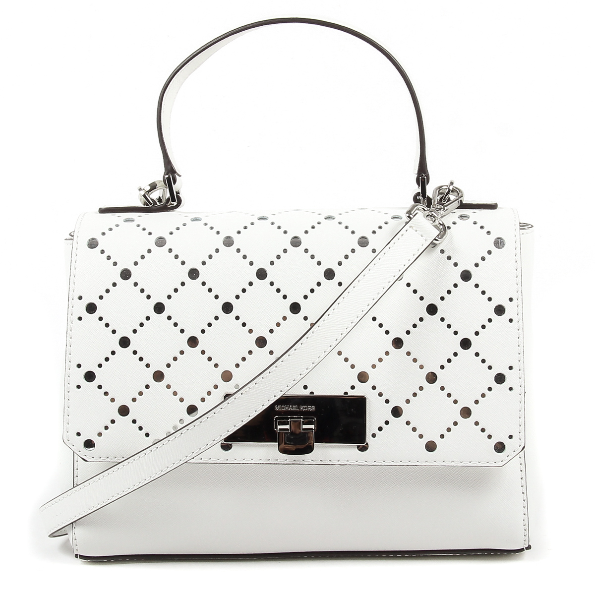 Michael Kors Womens Handbag VIOLET 35S7SV1S2L OPTIC WHITE