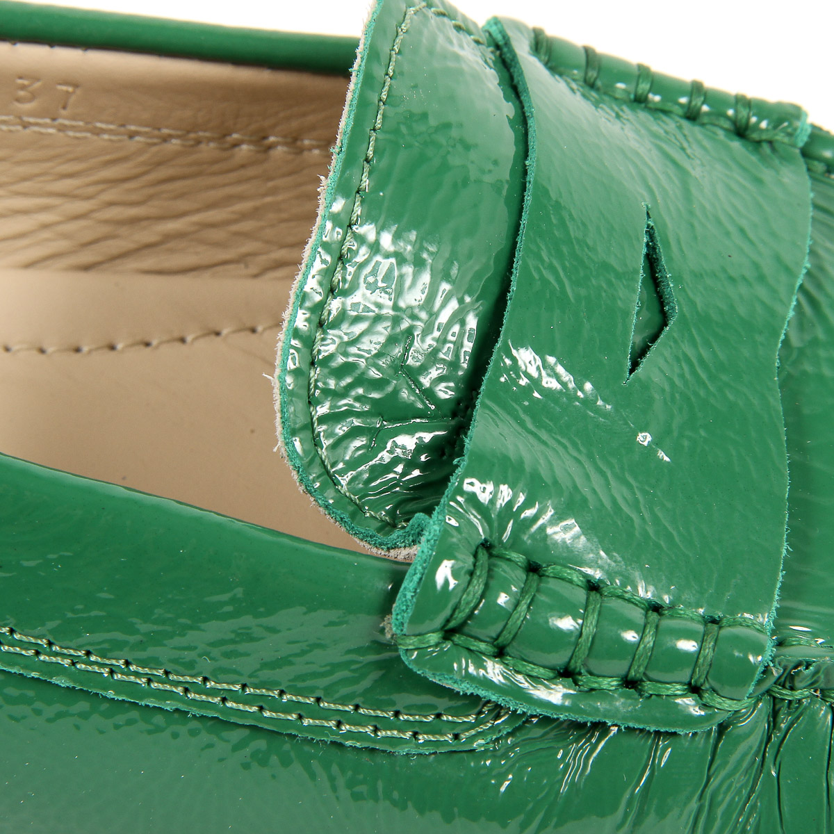 V 1969 Italia Womens Loafer Green AMALFI