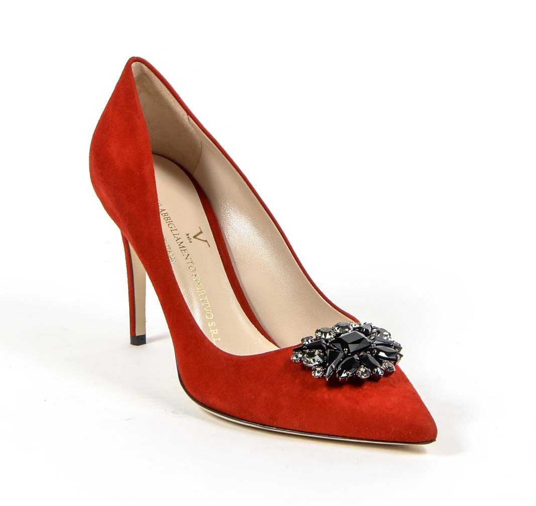 Zapatos de salón para mujer V 1969 Italia 3104107 CAMOSCIO ROSSO