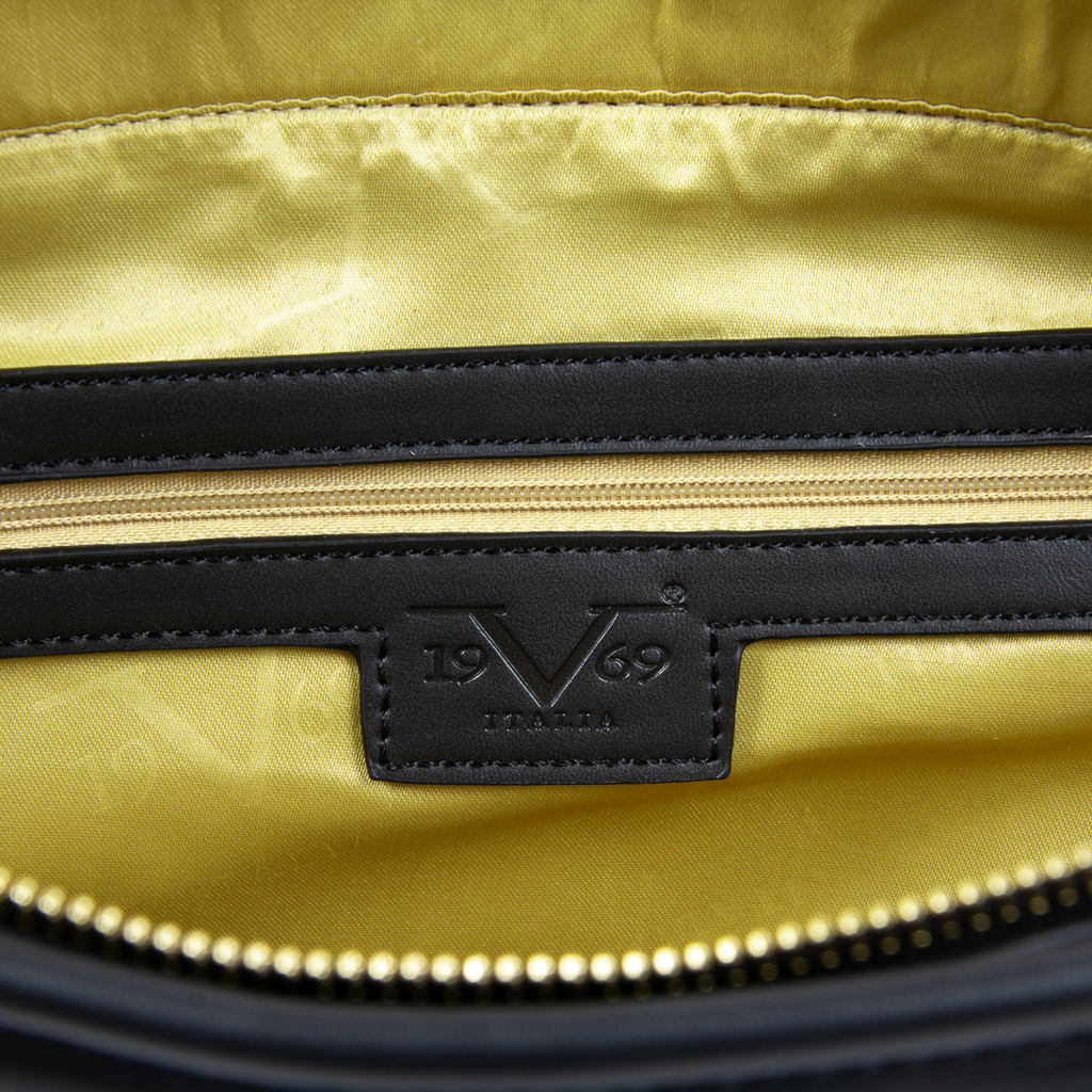 Bolso de mano para mujer V 1969 Italia AGATA negro