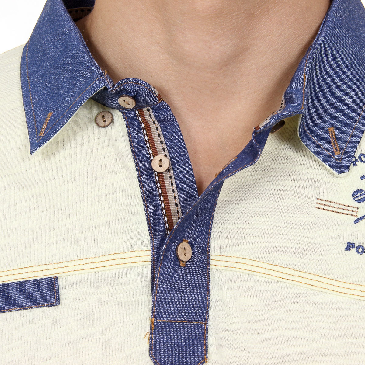 Polo Ufford & Suffolk Polo Club para hombre, manga corta, US007B, amarillo