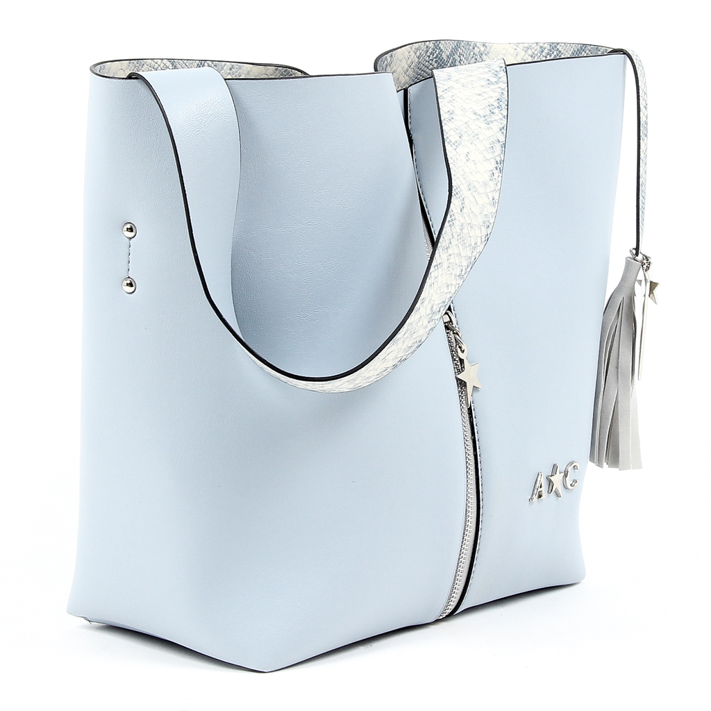 Andrew Charles Womens Handbag Light Blue JANE