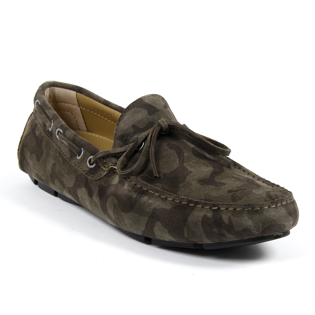 Mocasines V 1969 Italia para hombre, color verde ADAM