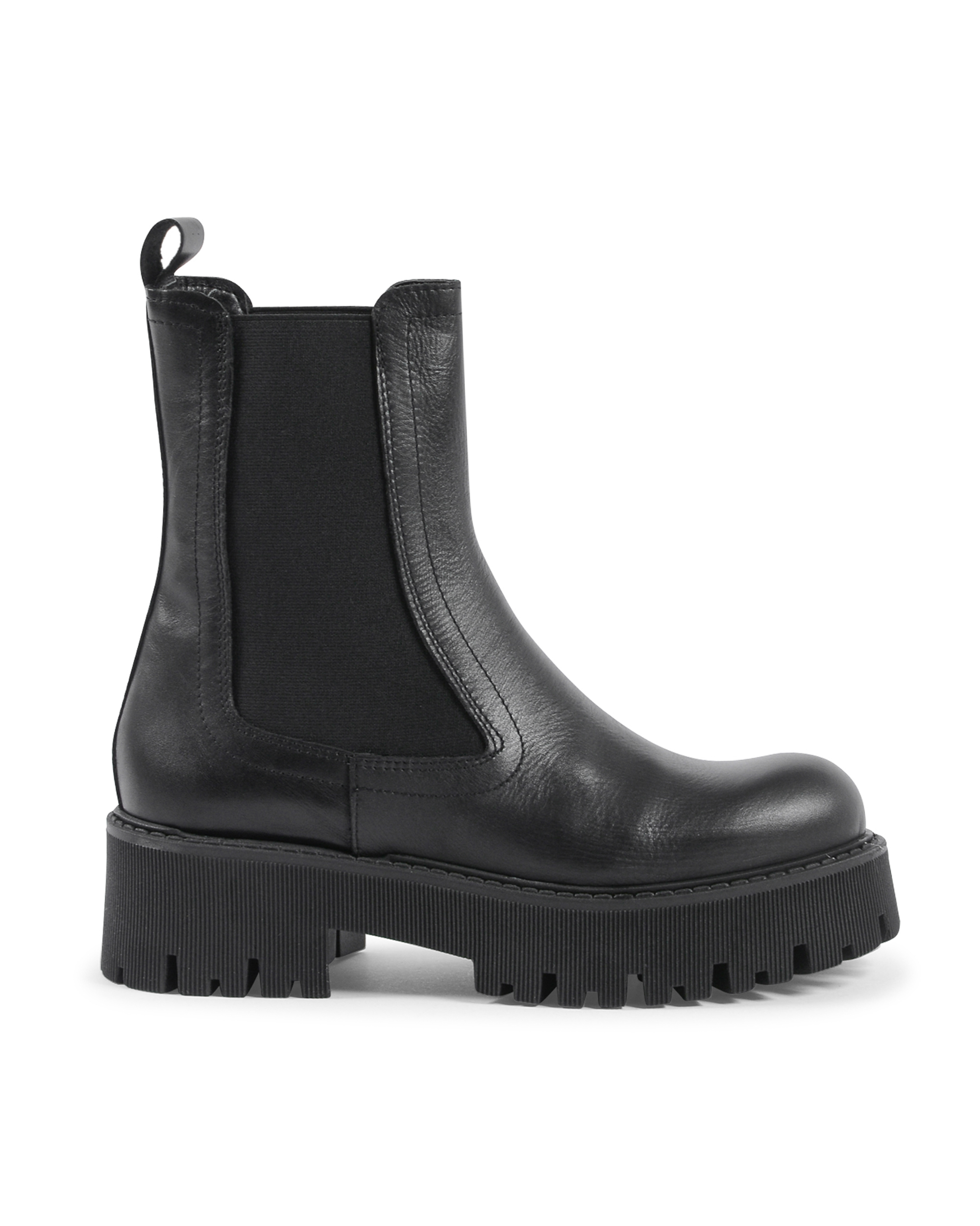 19V69 Italia Womens Short Boot Black 700-V VITELLO NERO