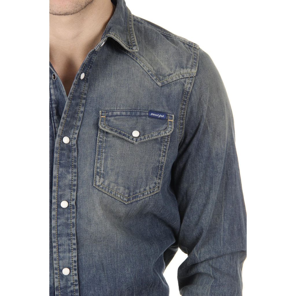 Diesel Mens Shirt Long Sleeves 00SD24 0IAEU 01 NEW-SONORA