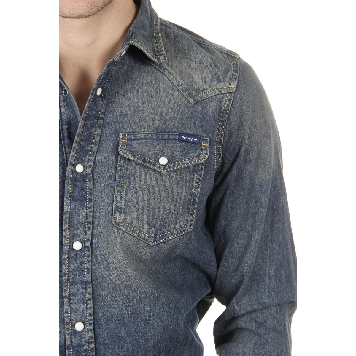 Diesel Mens Shirt Long Sleeves 00SD24 0IAEU 01 NEW-SONORA