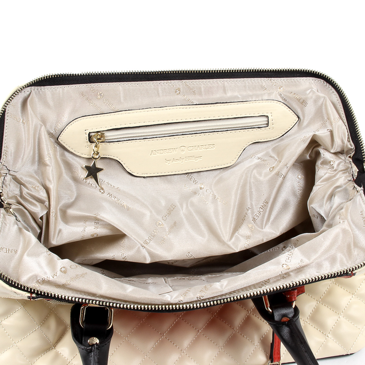 Andrew Charles Womens Handbag Beige DALYA