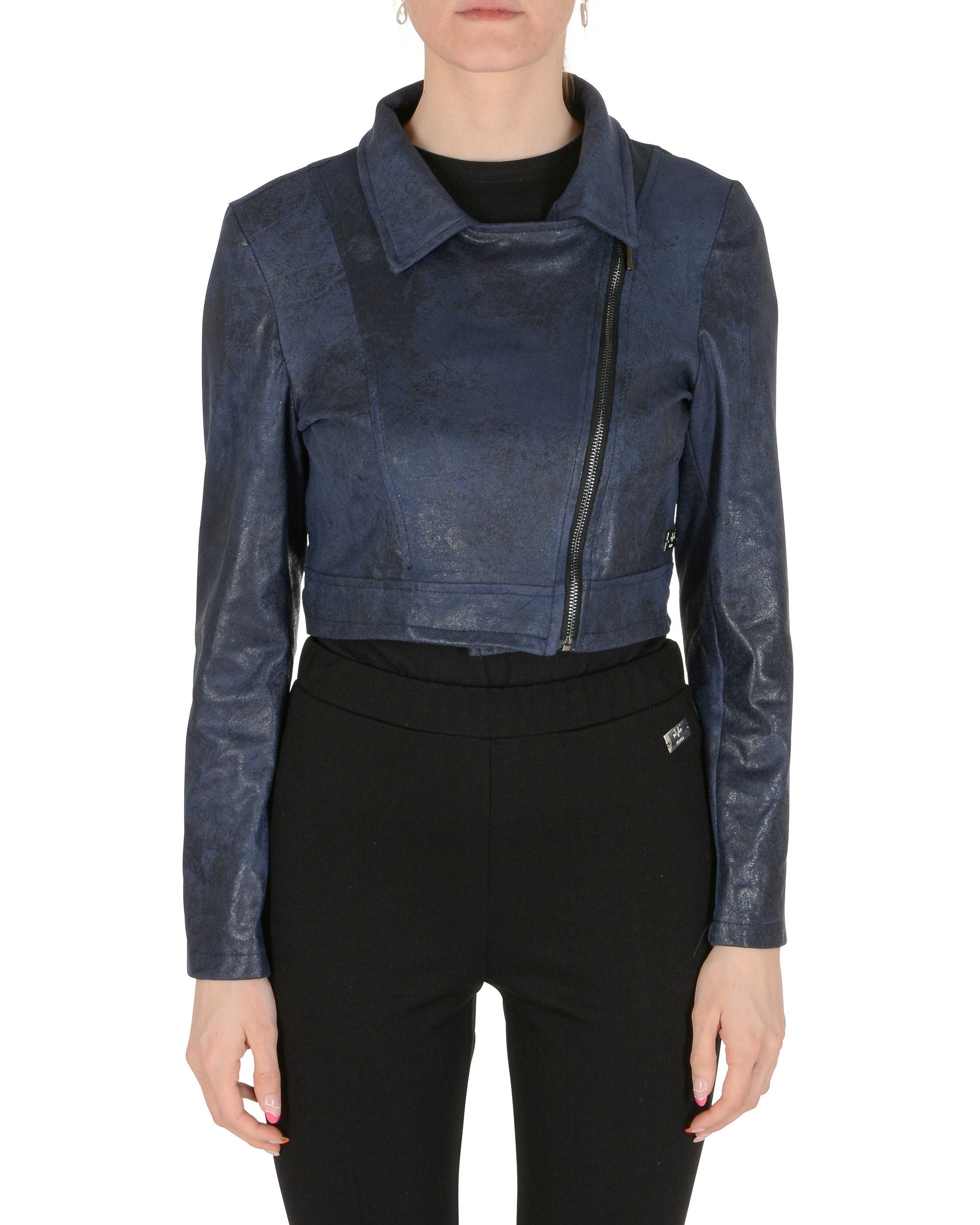 19V69 Italia Chaqueta de mujer Azul Marino CHIODO AZUL MARINO