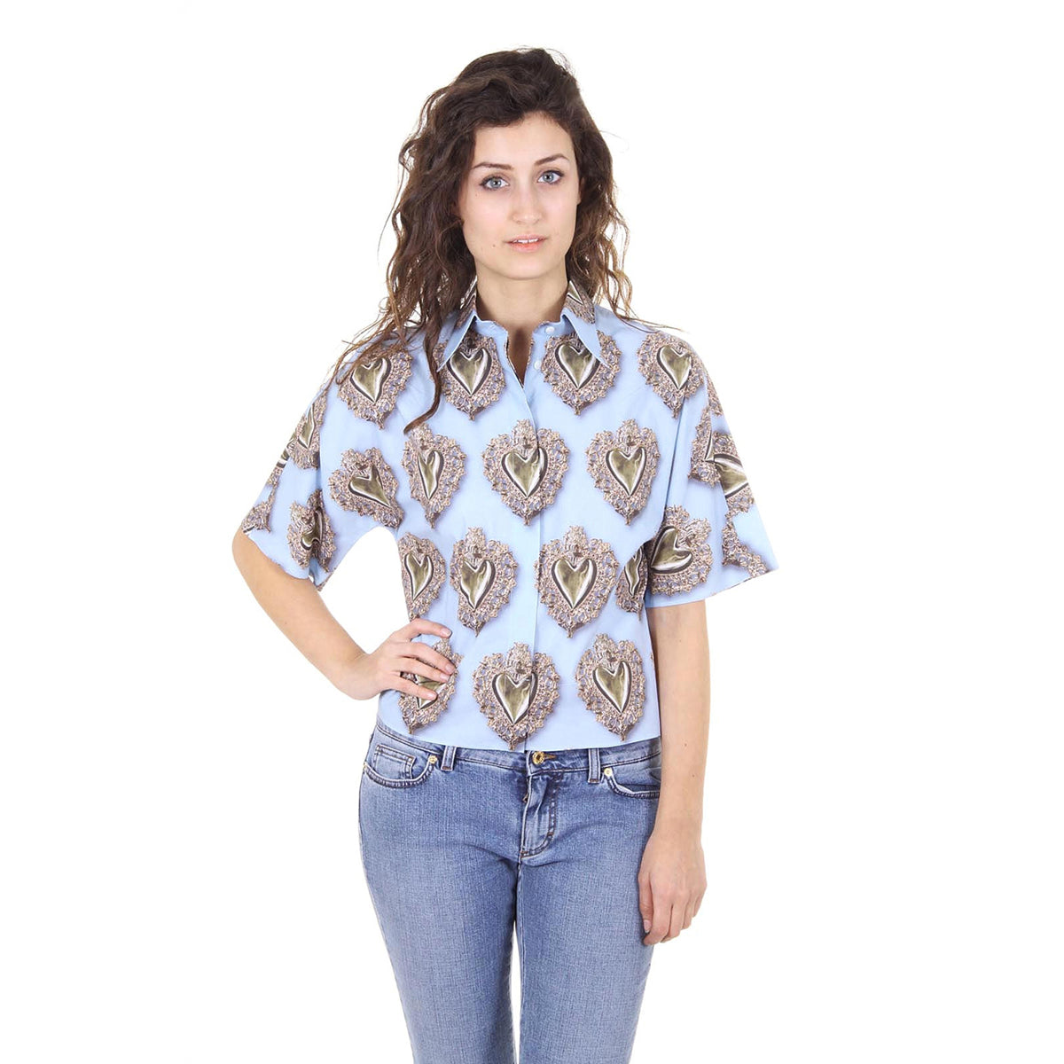 Camisa Dolce & Gabbana de manga corta para mujer F5F27T FS5ST X0800