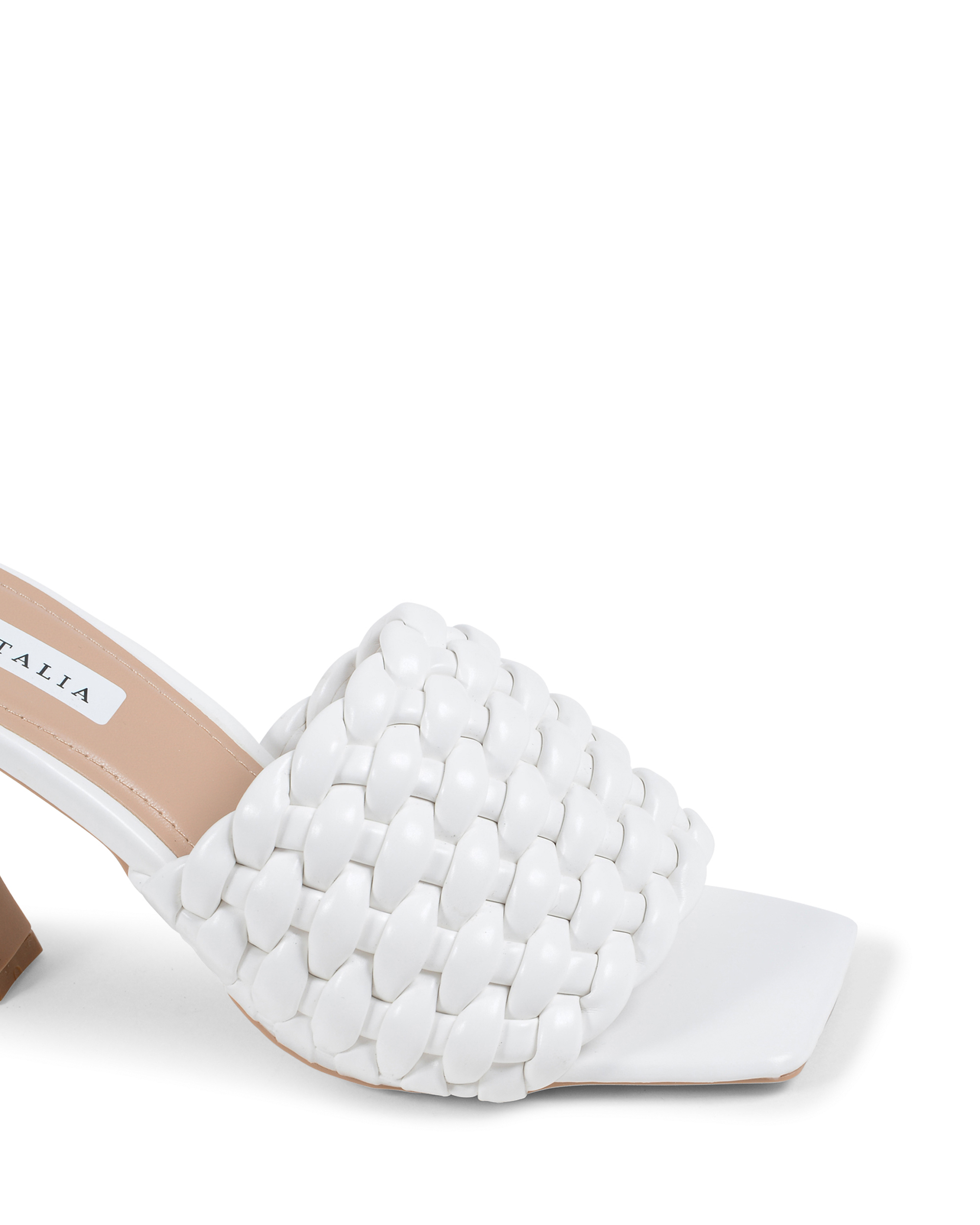 19V69 Italia Womens Mule Sandal White V8185 WHITE