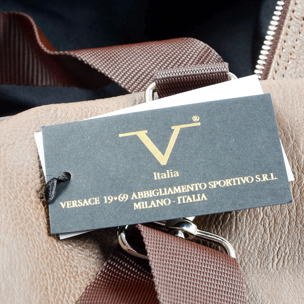 Bolso deportivo V 1969 Italia para hombre, marrón, KIEV