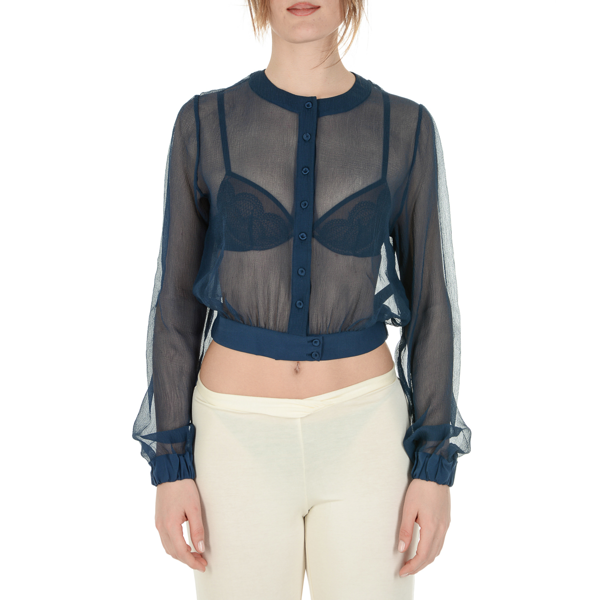 Chaqueta La Perla Top Mujer Azul
