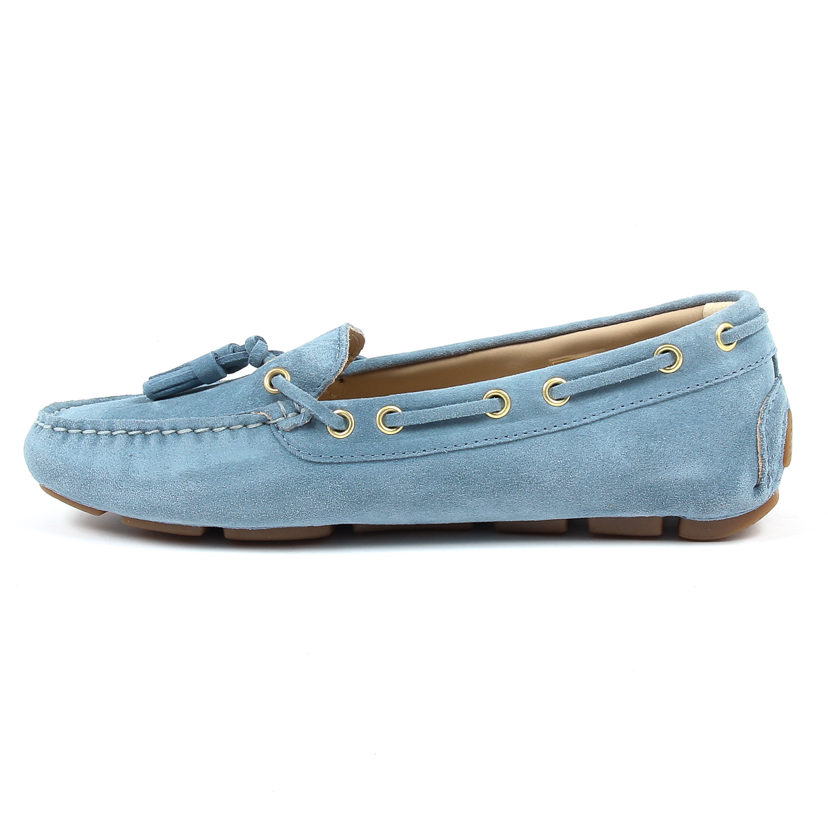 Mocasín V 1969 Italia para mujer azul claro TORINO