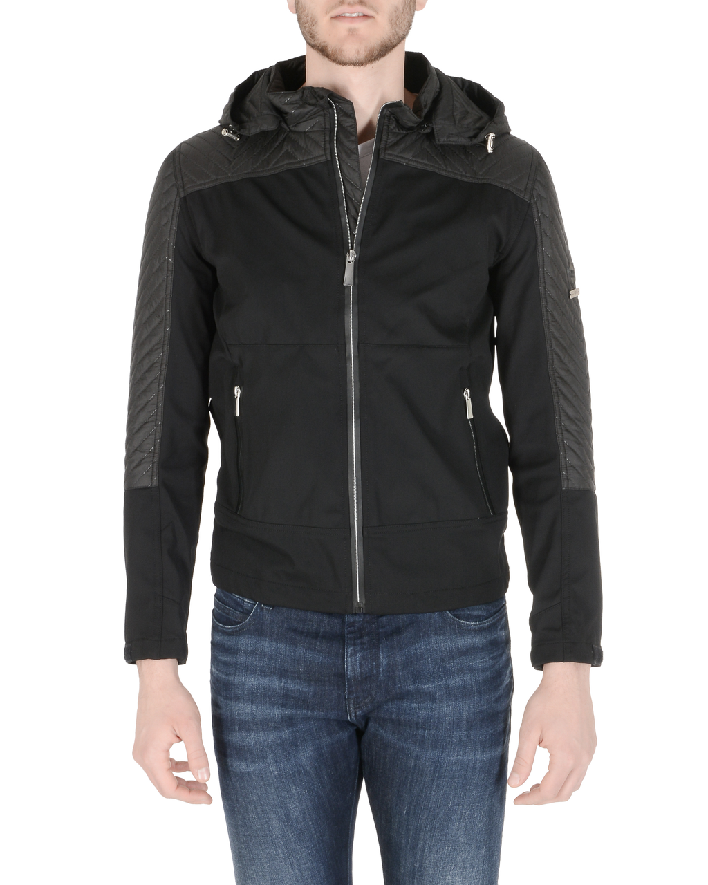 19V69 Italia Chaqueta de hombre negra NICOLAS BLACK