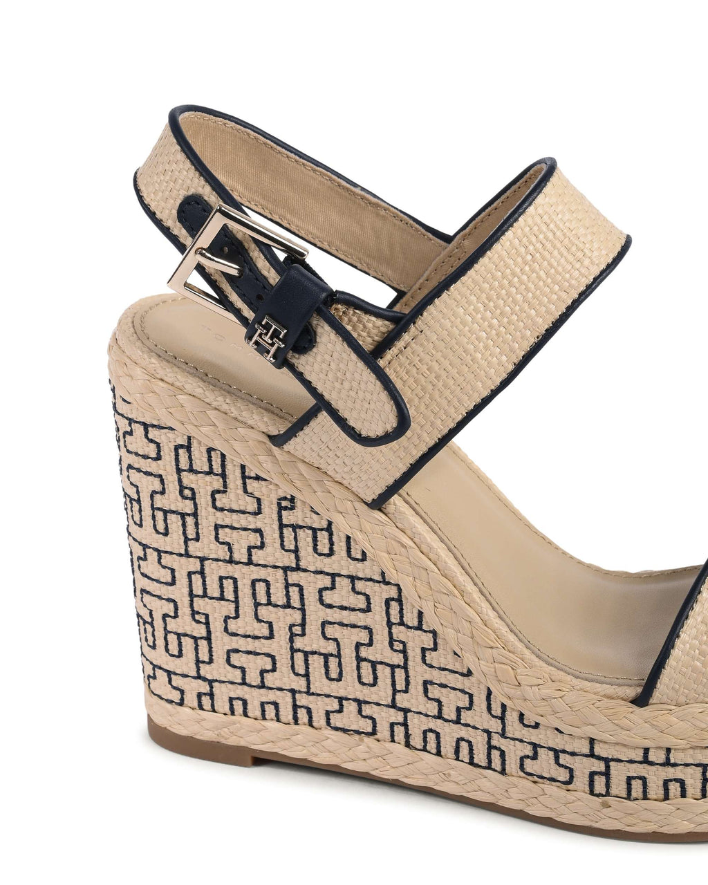 Tommy Hilfiger - Sandalias de cuña para mujer, color beige, FW0FW080520F4