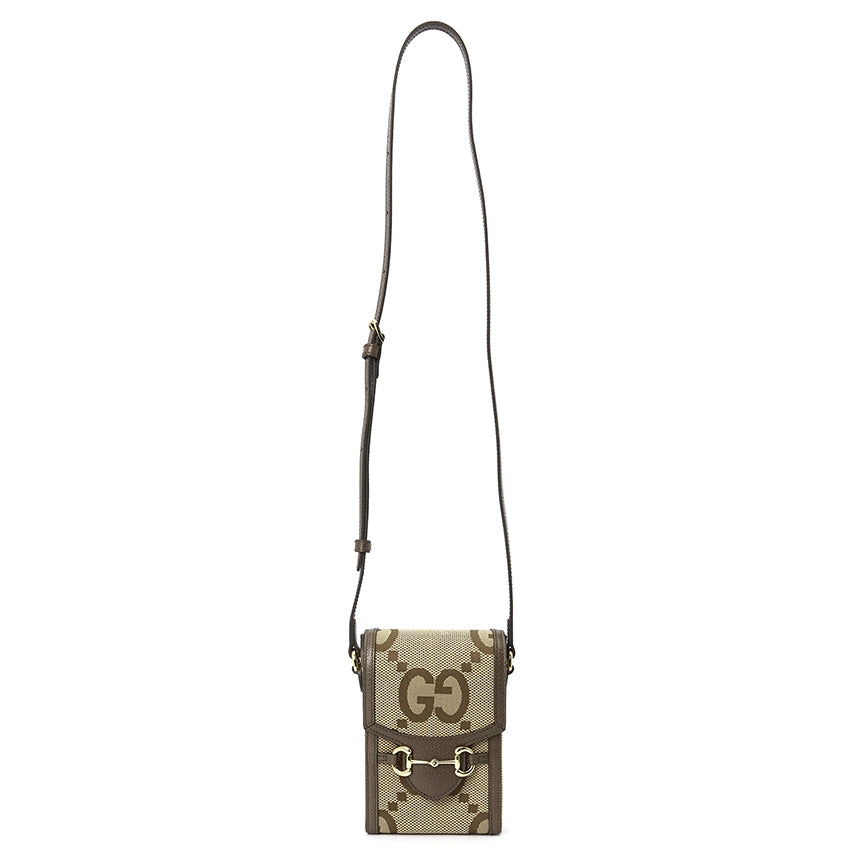 Bolso de hombro para hombre con monograma GG Horsebit