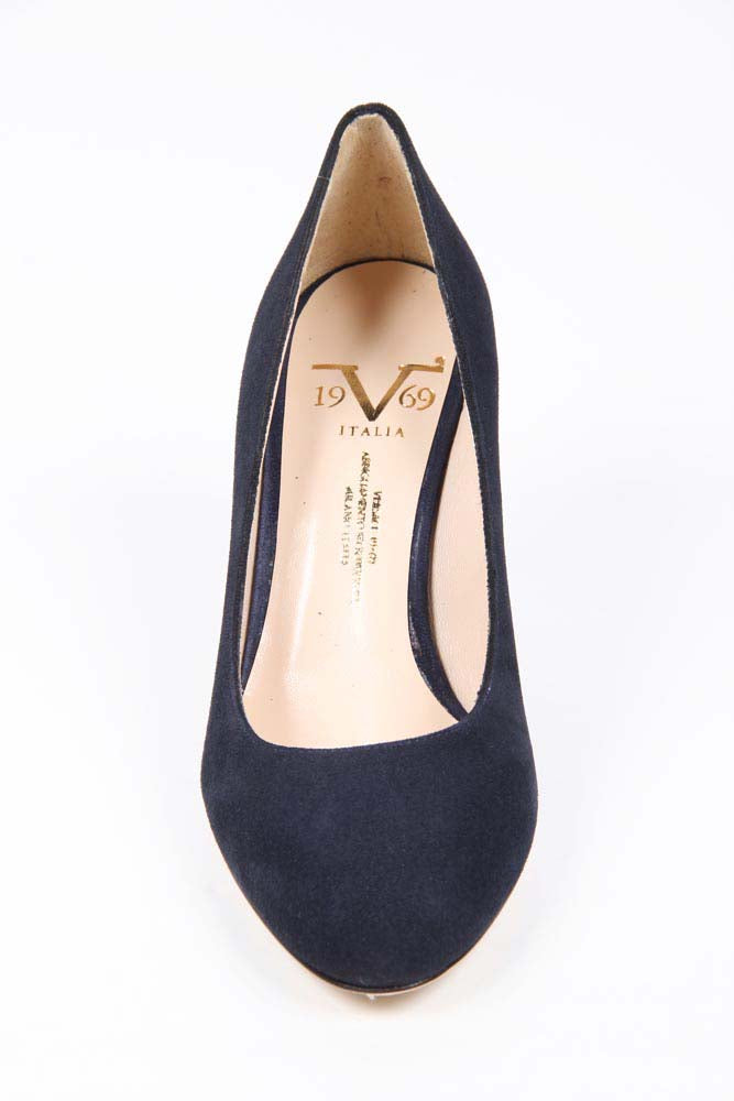 Zapatos de salón para mujer V 1969 Italia 4665 GAE PE CAM15BL CAMOSCIO BLU