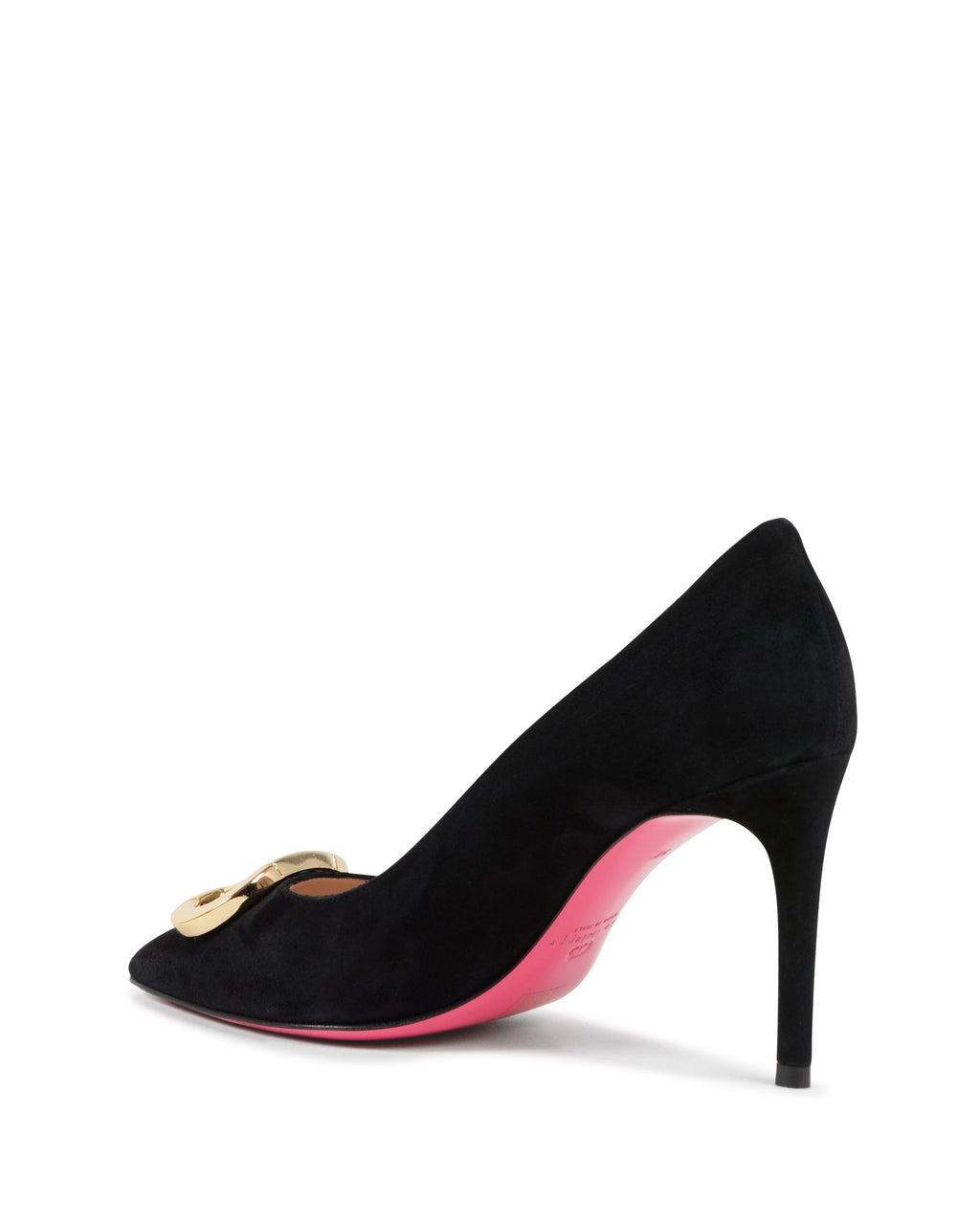 Zapatos de tacón de ante negros para fiesta de oficina