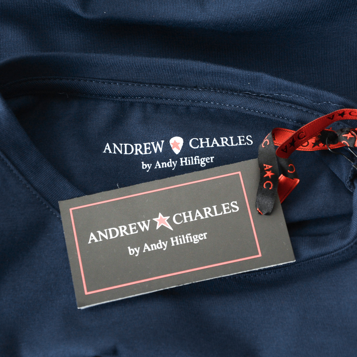 Camiseta Andrew Charles para hombre, manga corta, cuello redondo, azul, KEITA