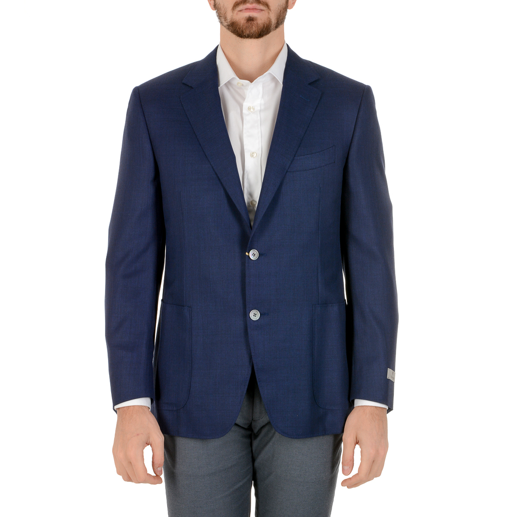 Chaqueta Canali para hombre de manga larga azul