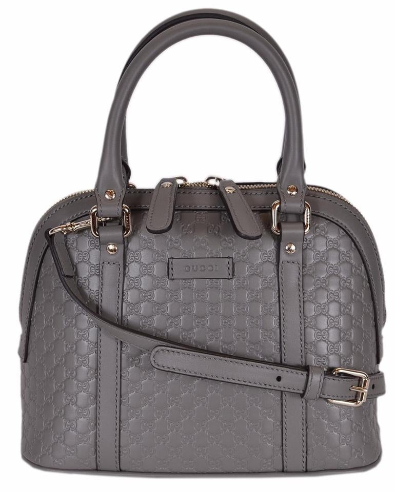 Bolso Gucci Guccissima Dome pequeño de piel gris