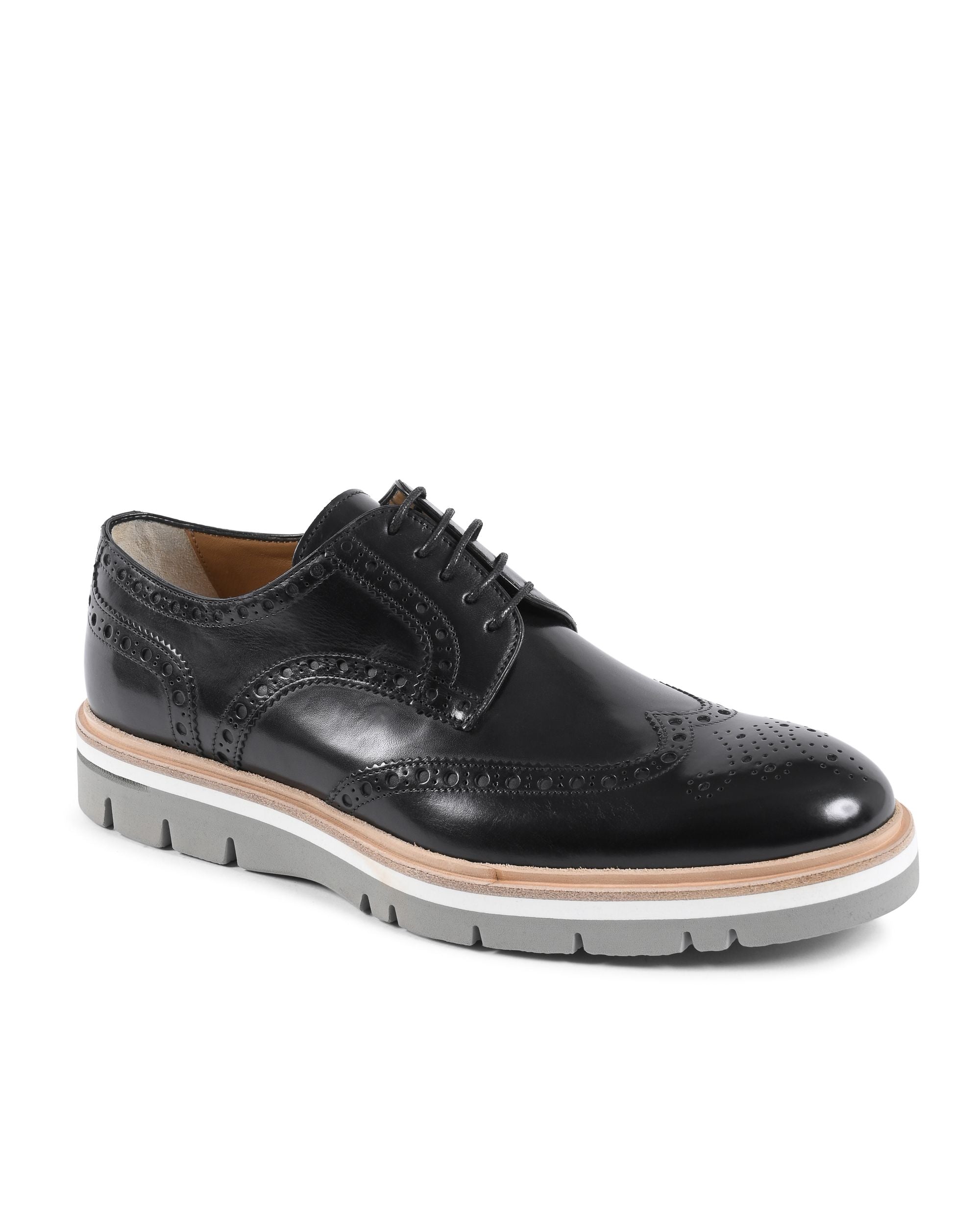 Zapatos brogue para hombre Dee Ocleppo EB131 VIT NERO LUC GALLO