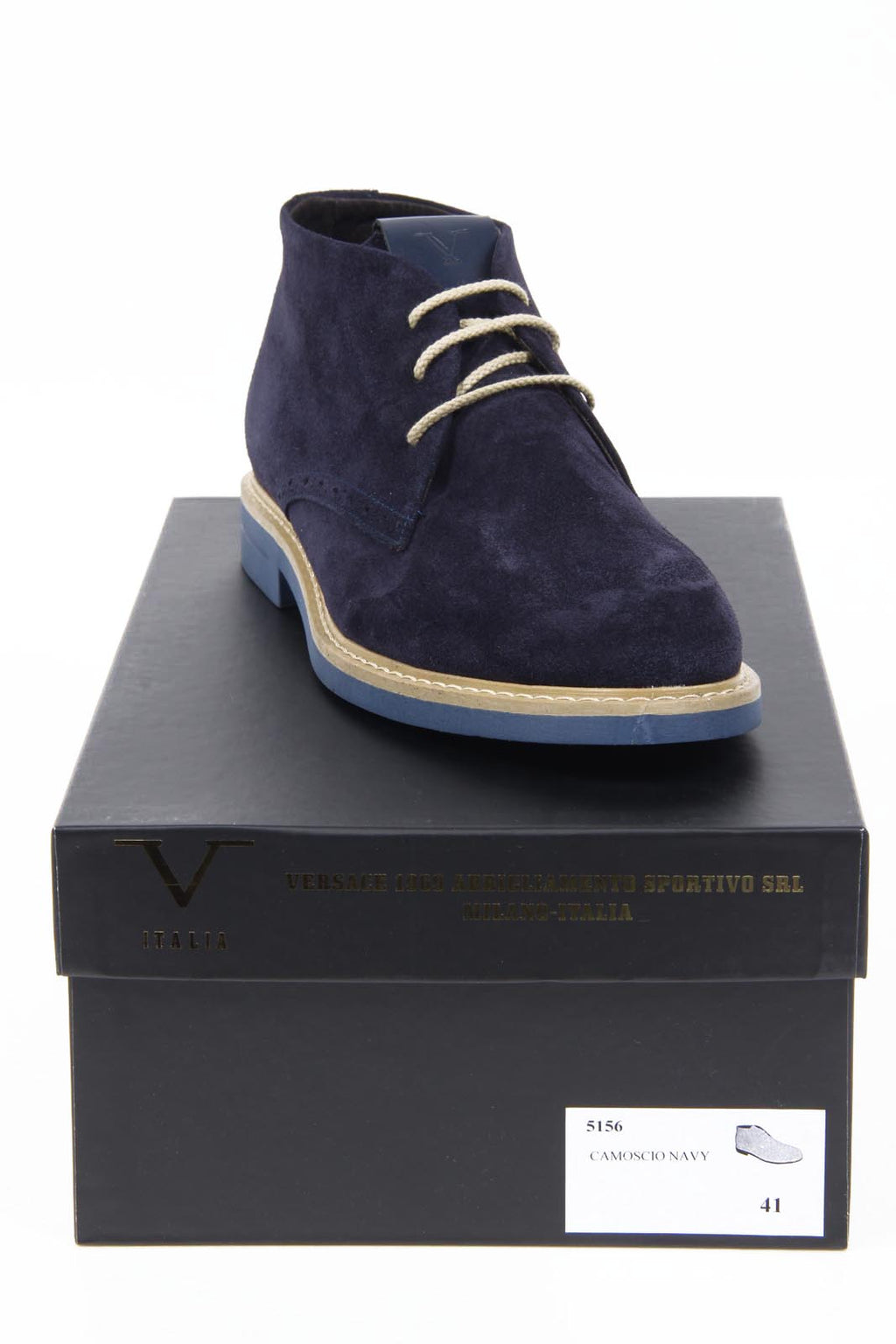 Botines para hombre V 1969 Italia 5156 CAMOSCIO NAVY