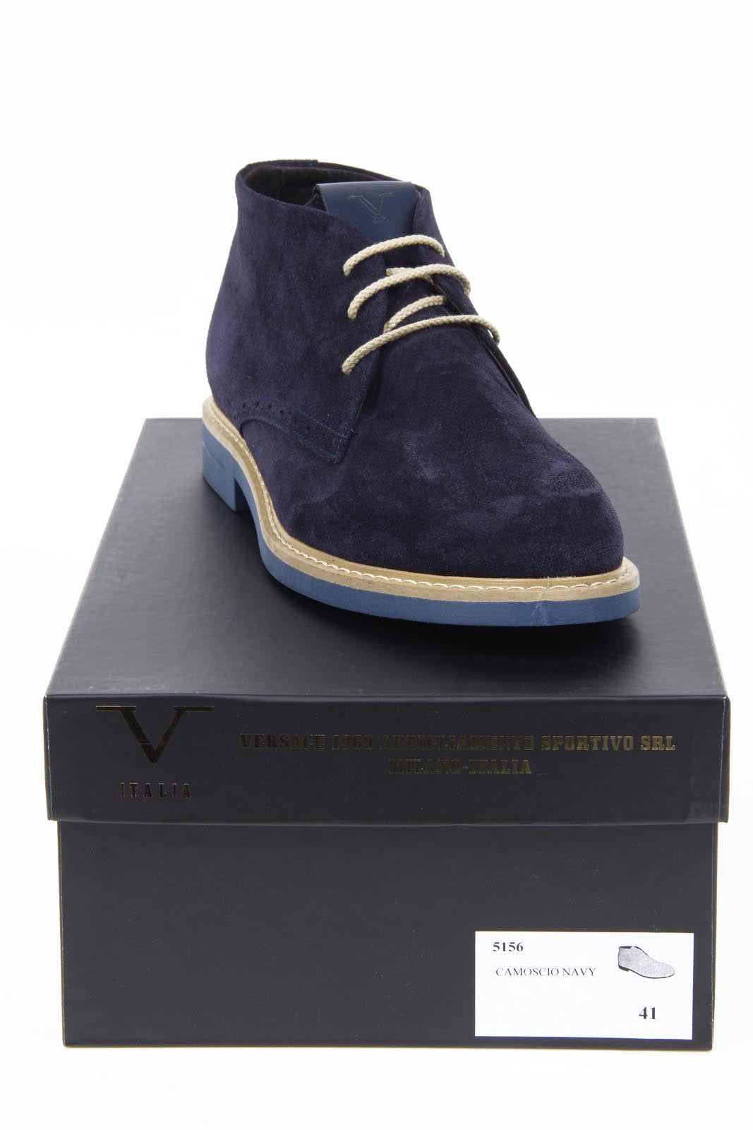Botines para hombre V 1969 Italia 5156 CAMOSCIO NAVY