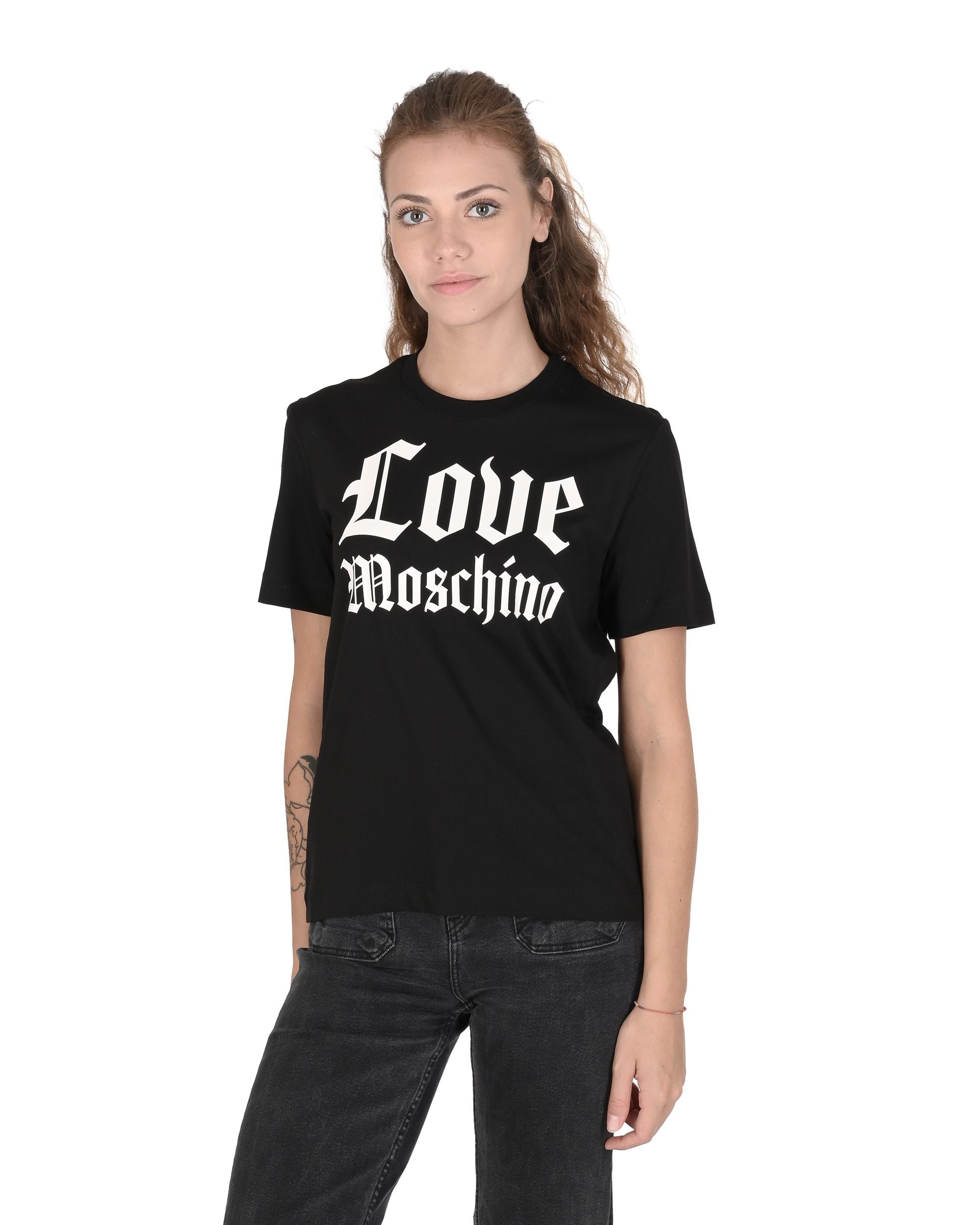 Camiseta Love Moschino para mujer W 4 H06 33 M 3876 C74 NEGRO