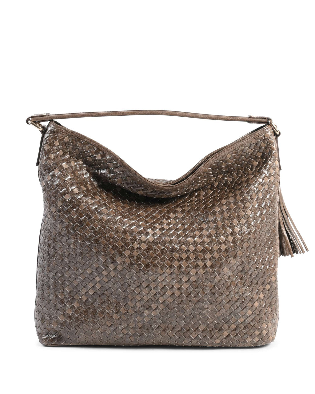 Dee Ocleppo Womens Handbag GM2054 MIAMI INTRECCIATO FANGO