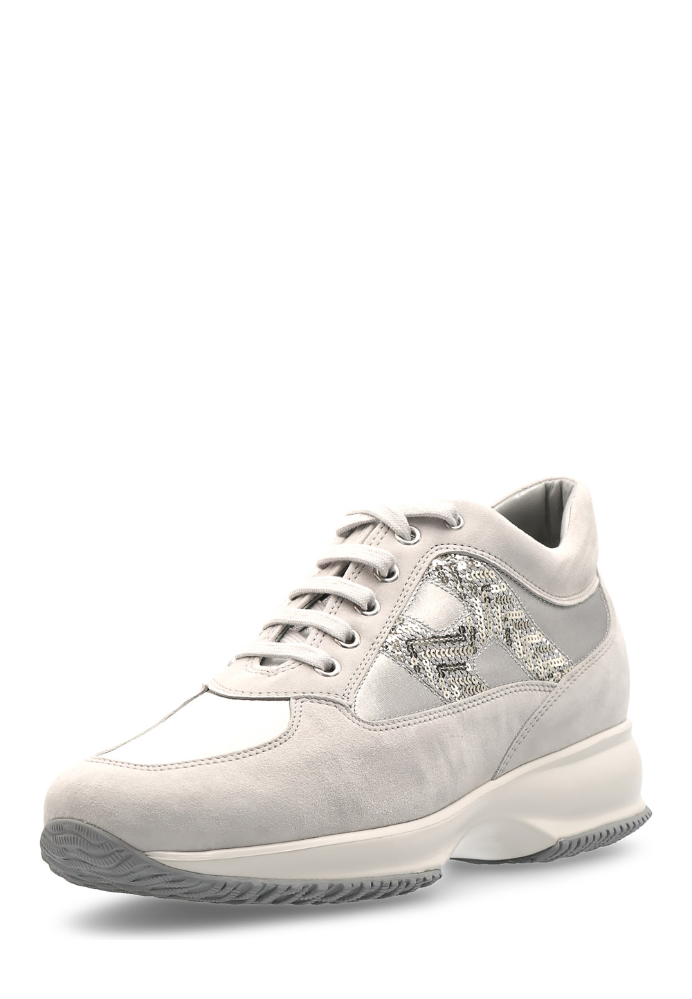 Hogan Womens Sneaker Silver Interactive HXW00N0G7703GZ001G