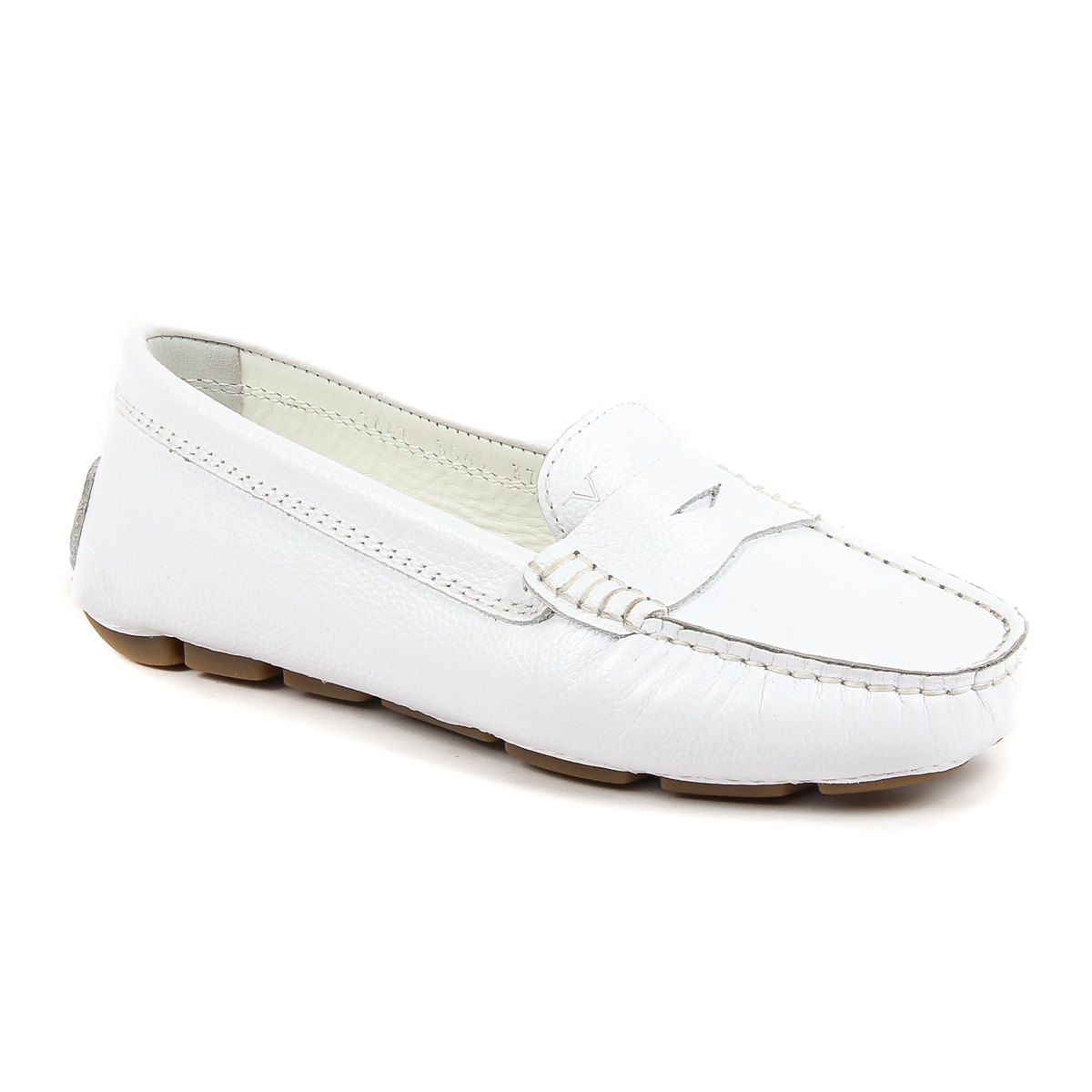 Mocasines V 1969 Italia para mujer, color blanco, AMALFI