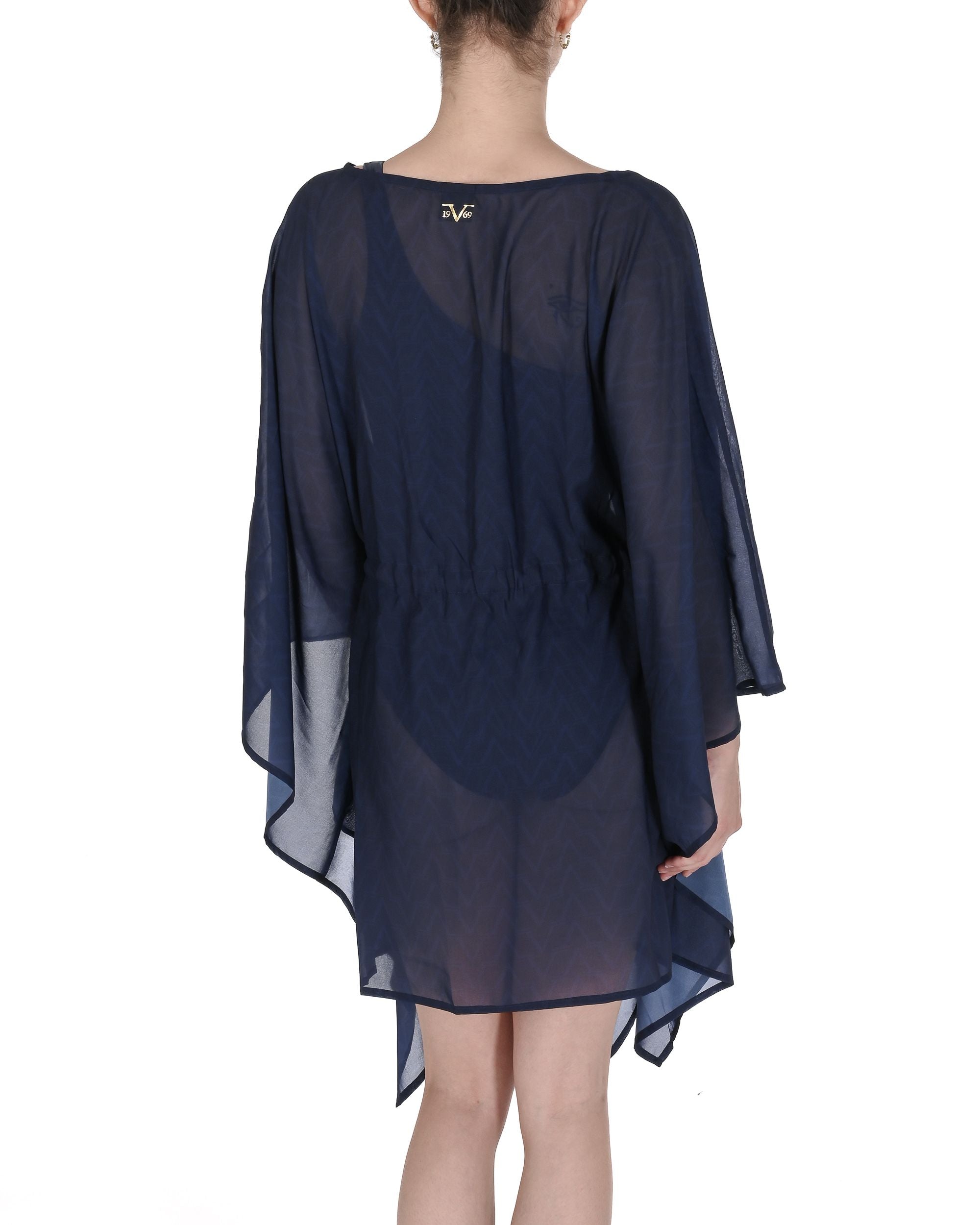 19V69 Italia Womens Swimwear Chiffon Caftan VSC1WCU03 NAVY