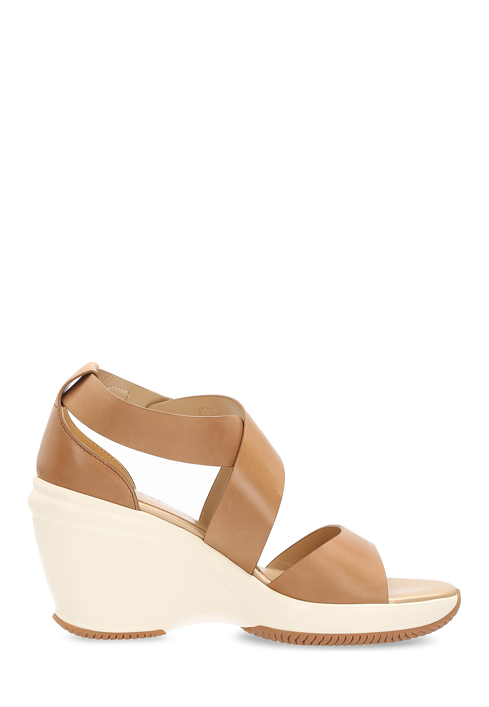 Sandalia de cuña Hogan para mujer, color beige, HXW1460A360DDGIS002