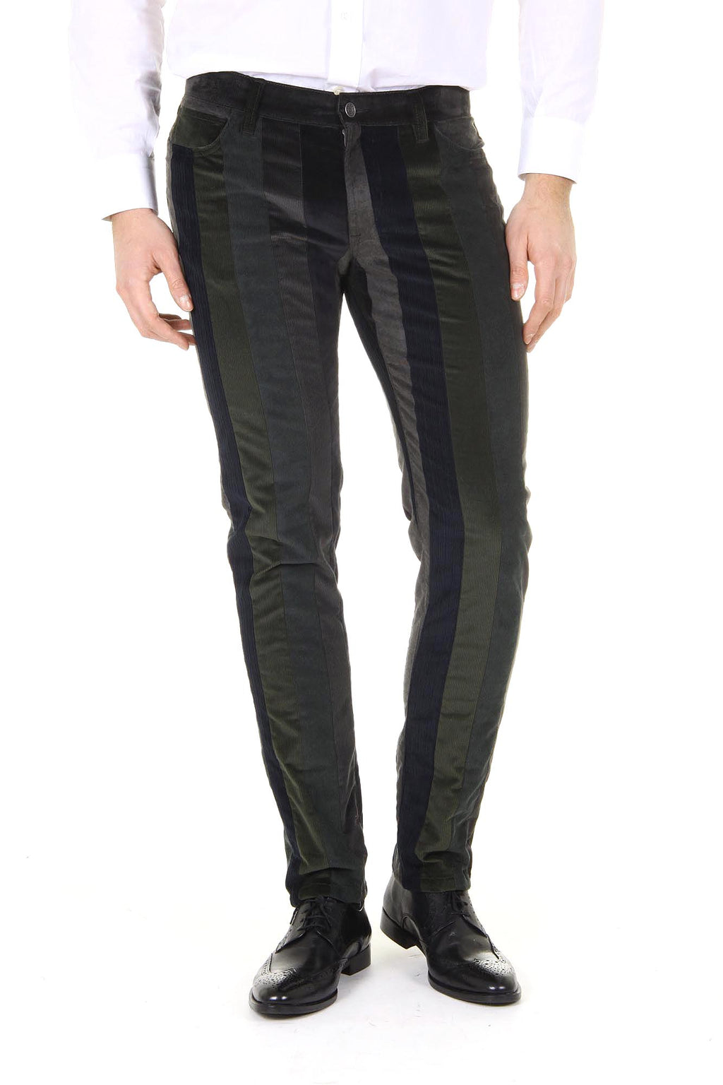 Pantalones Dolce & Gabbana para hombre Stretch 16 Mixed Velvet Patchwork G4P4CX G9V40 S9000