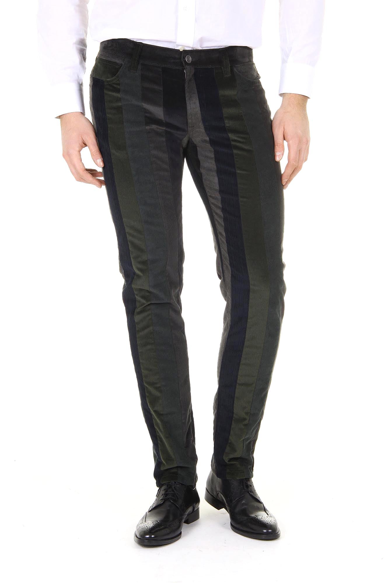 Pantalones Dolce & Gabbana para hombre Stretch 16 Mixed Velvet Patchwork G4P4CX G9V40 S9000