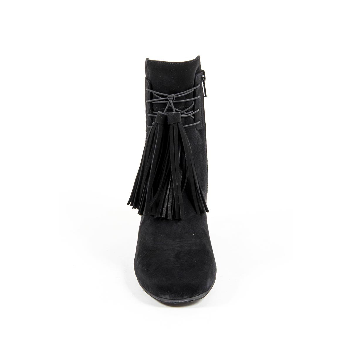 V 1969 Italia Botín de tacón para mujer B2482 CAMOSCIO NERO