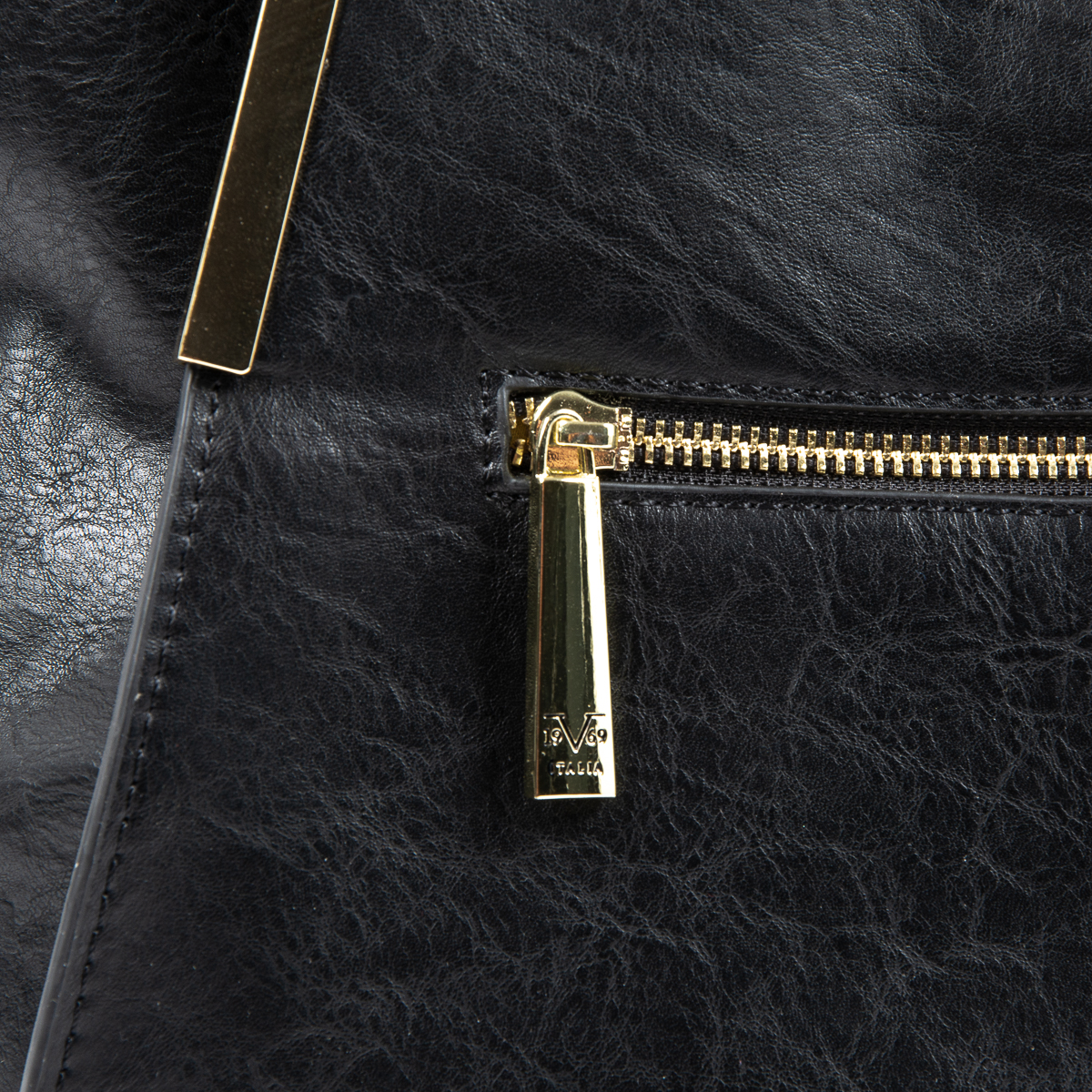 Bolso de mano para mujer V 1969 Italia negro REBECCA