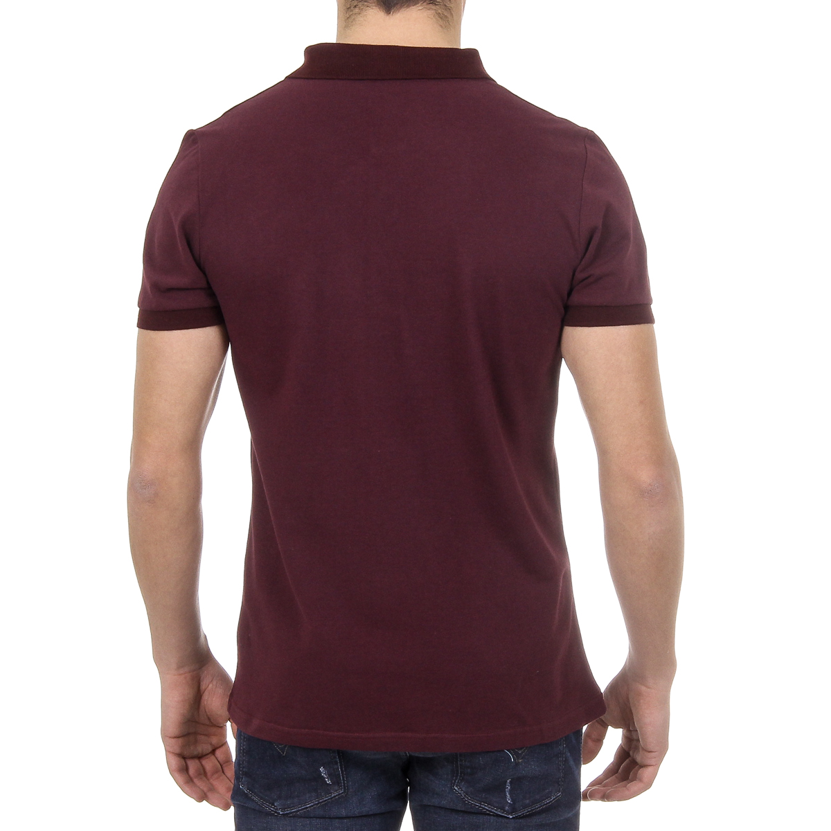 Polo Ufford & Suffolk Polo Club para hombre, manga corta, US007, burdeos