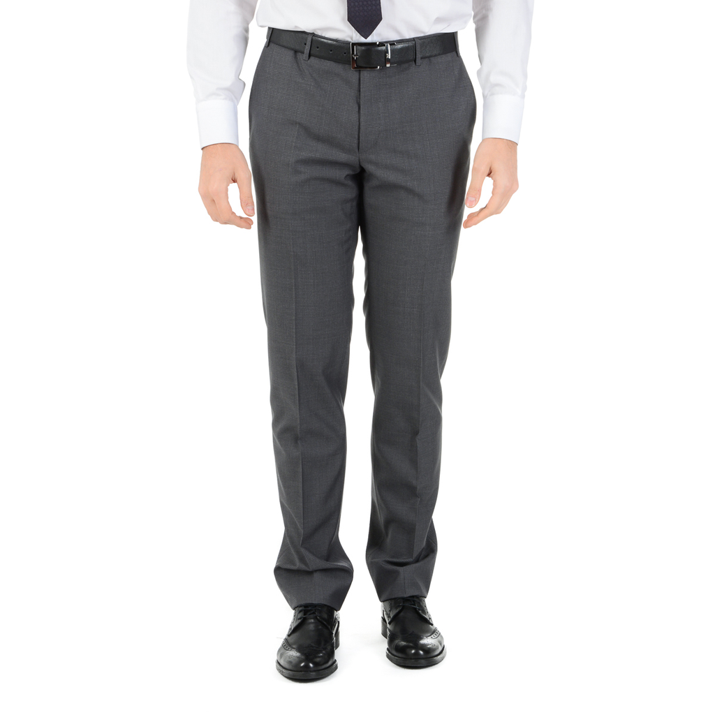 Corneliani Mens Suit Long Sleeves Dark Grey Super 130's