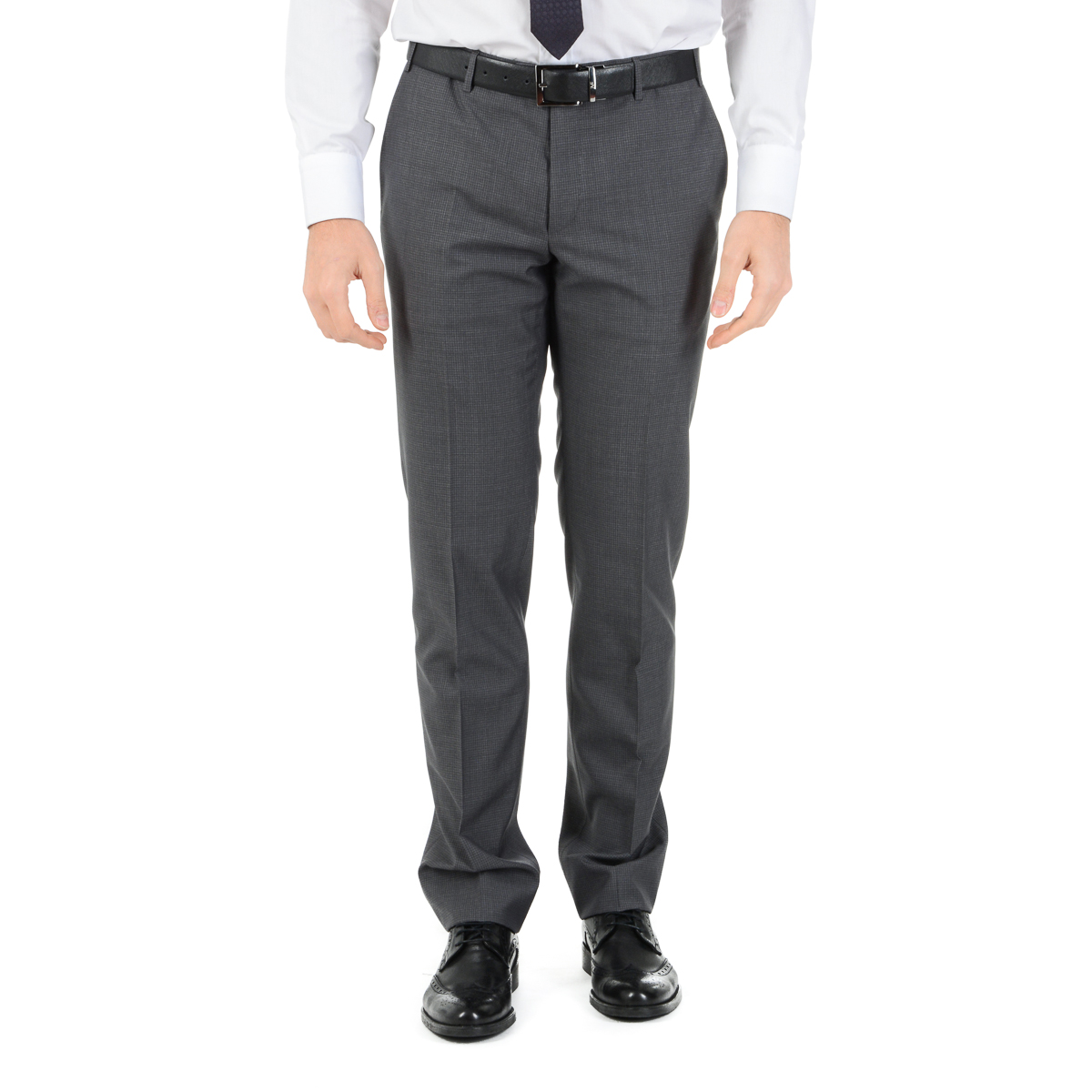 Corneliani Mens Suit Long Sleeves Dark Grey Super 130's