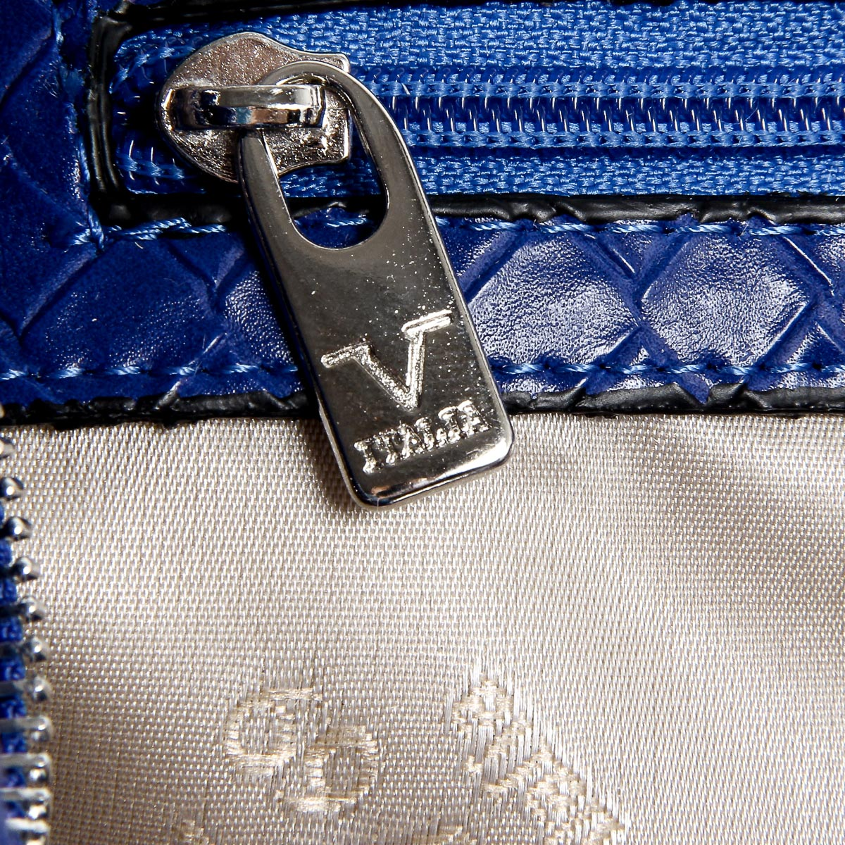 Bolso de mano para hombre V 1969 Italia azul JEFF