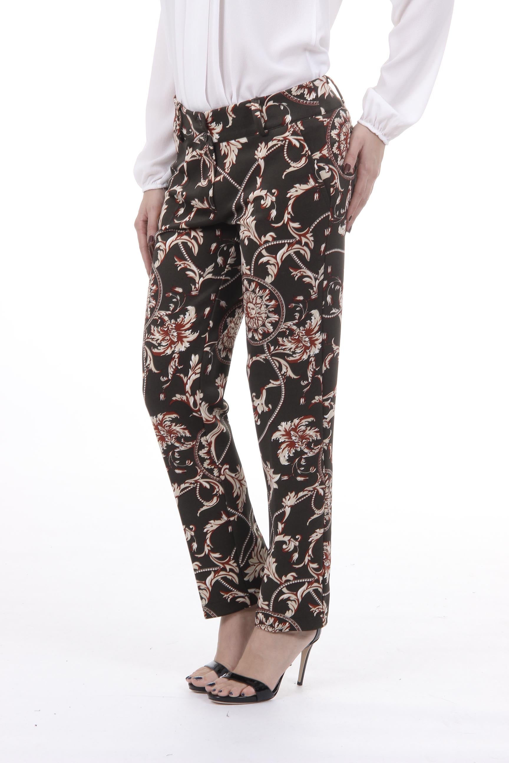 Pantalones de mujer V 1969 Italia PANTALONE CAPRI TESS. SCUBA CREPE FANT. 301
